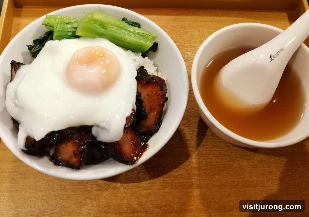 Char Siu Rice with Egg and Soup