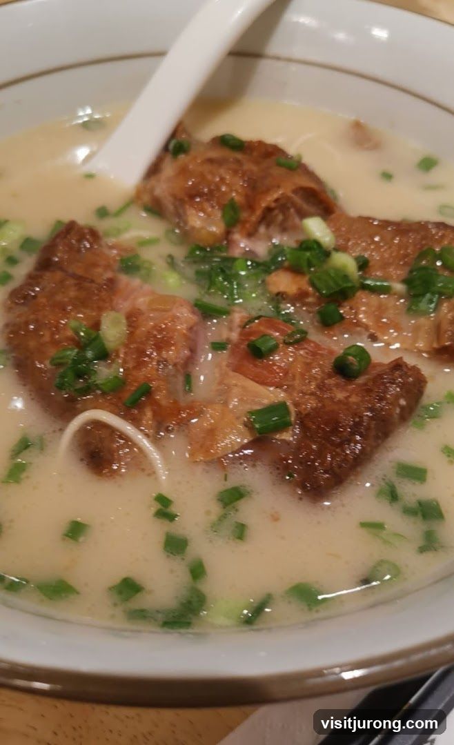 Noodle Soup with Meat and Green Onions