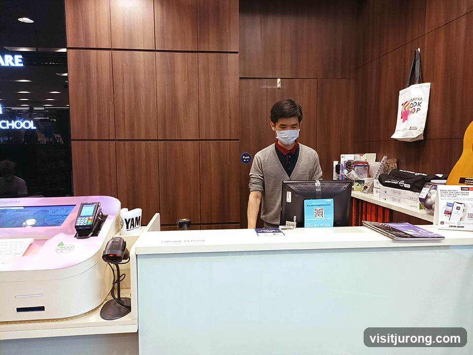 Cashier at a counter