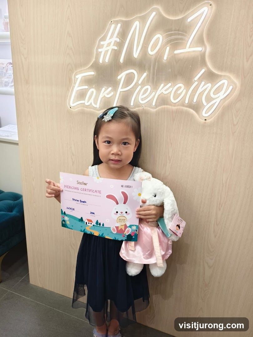 Child with Piercing Certificate