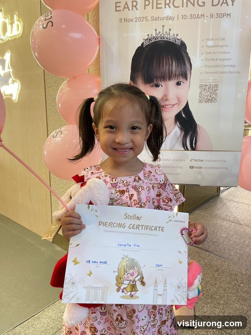 Girl with Ear Piercing Certificate