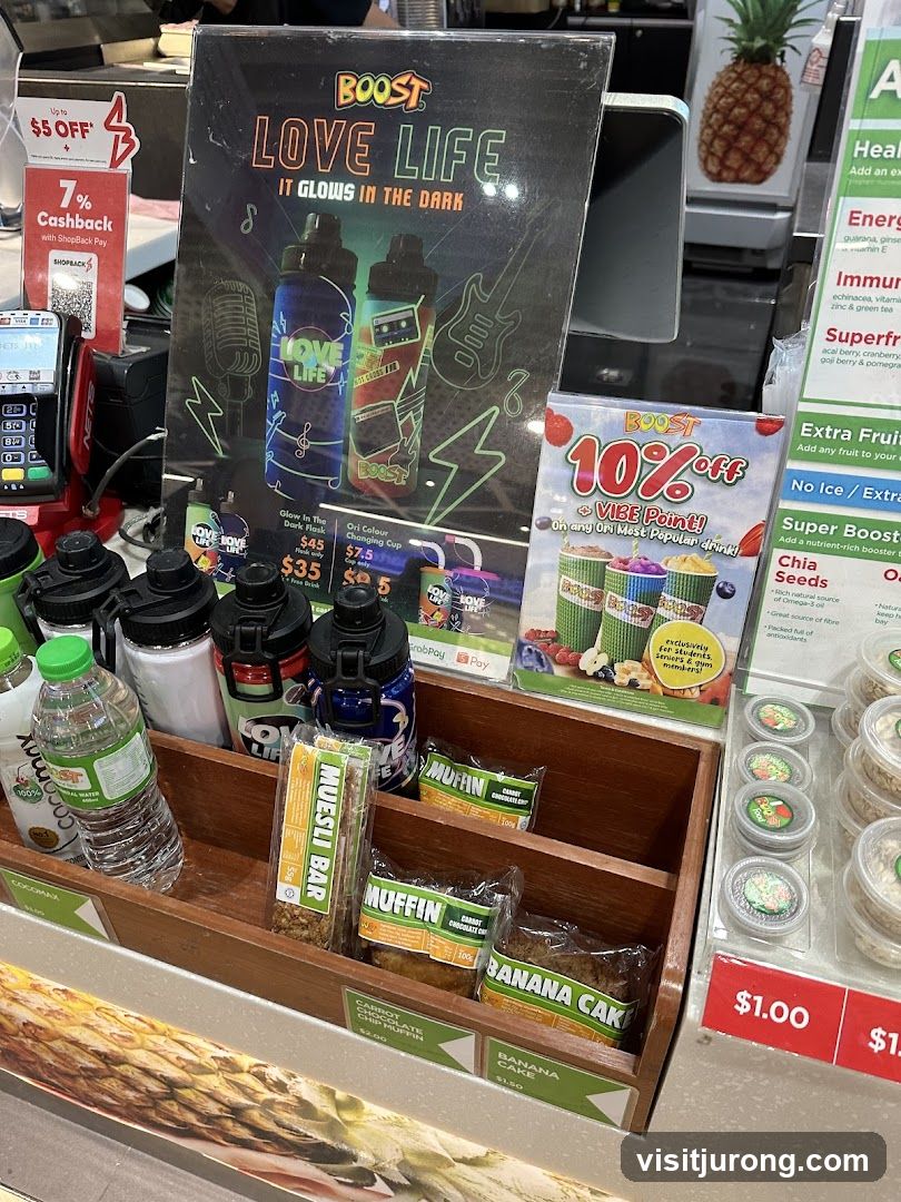Boost Juice promotional display