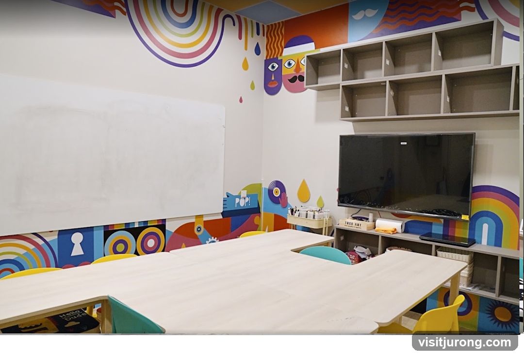 Classroom with colorful decor