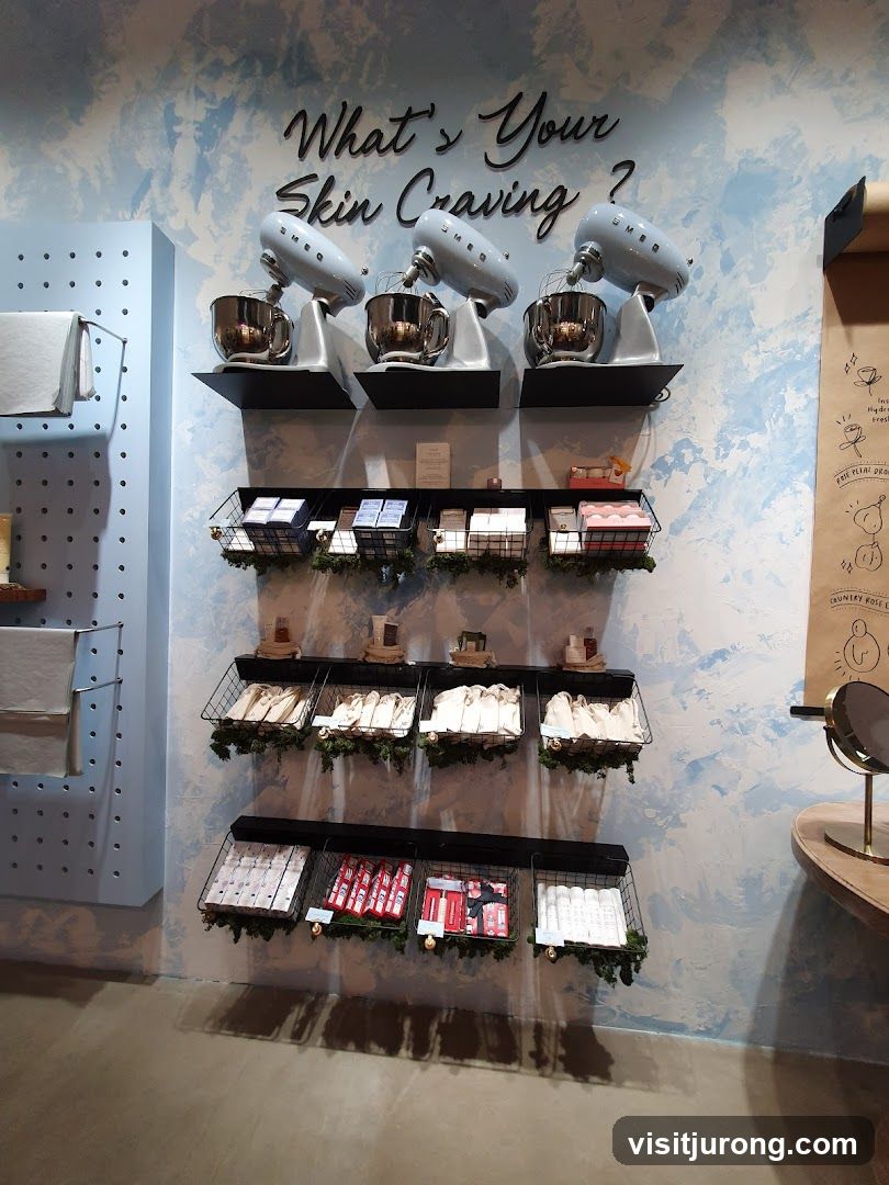 Skincare Display with Mixers