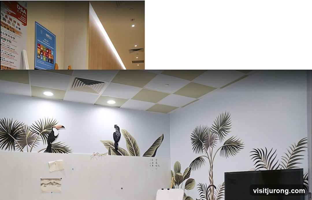 Interior with Tropical Wall Art