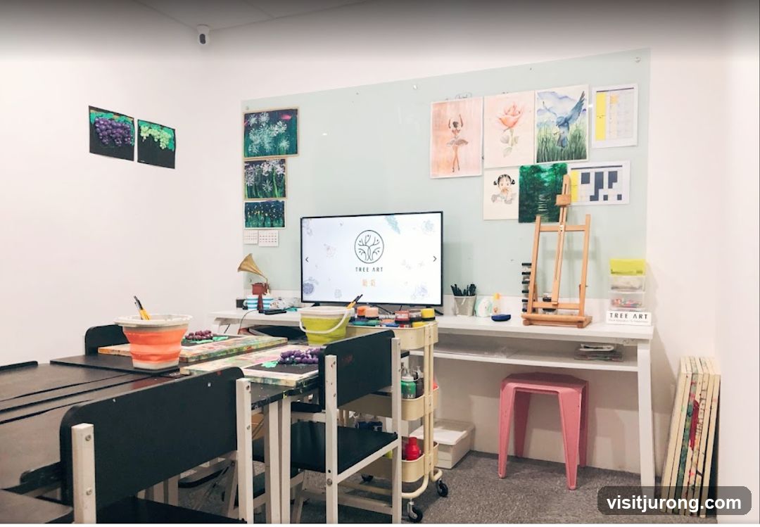 Art studio setup
