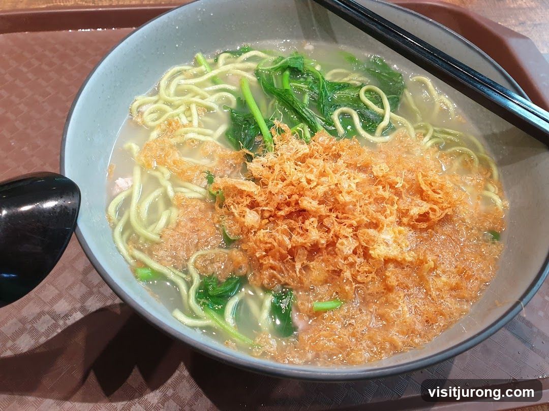 Noodle Soup with Crispy Topping