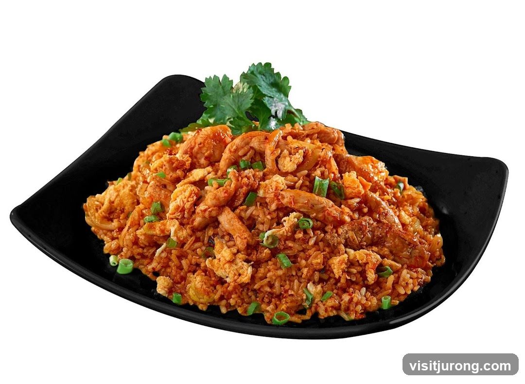 Spicy Fried Rice with Chicken and Shrimp