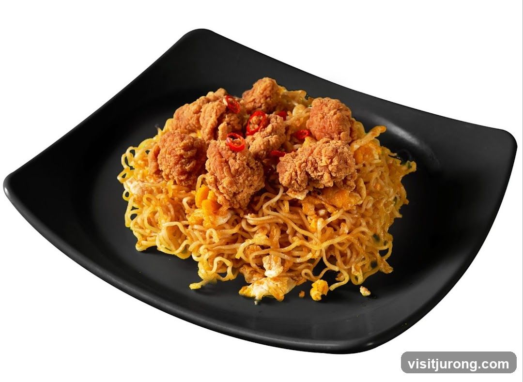 Noodles with Fried Chicken Bites