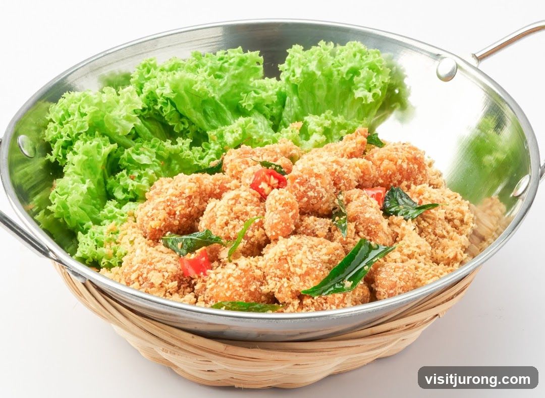 Crispy Fried Chicken Bites with Lettuce