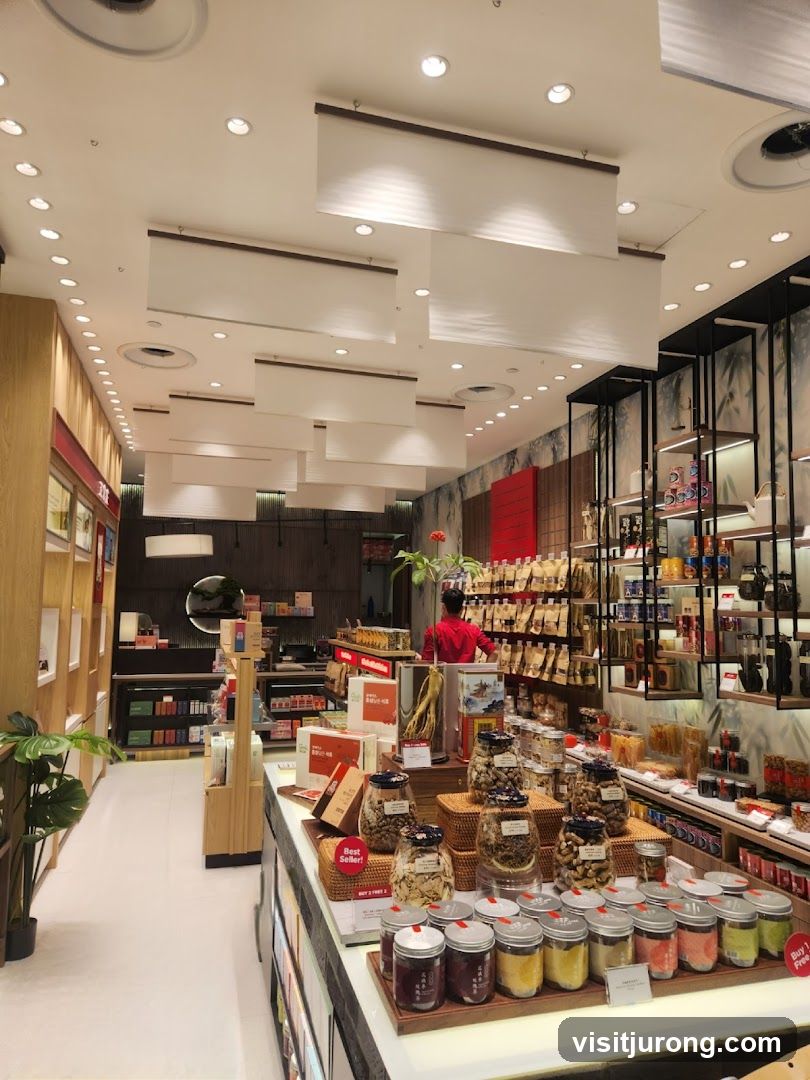Interior of a store selling dried goods and health products