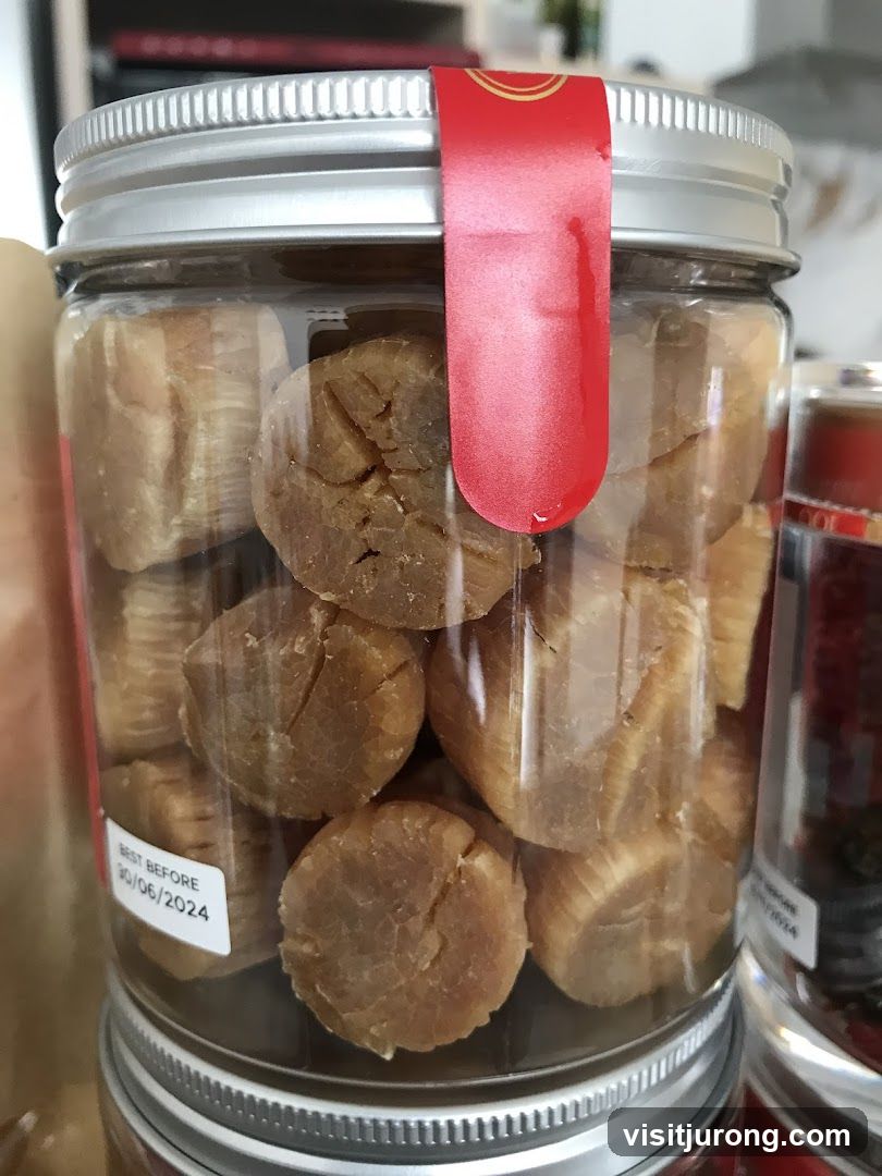 Dried Scallops in a Jar