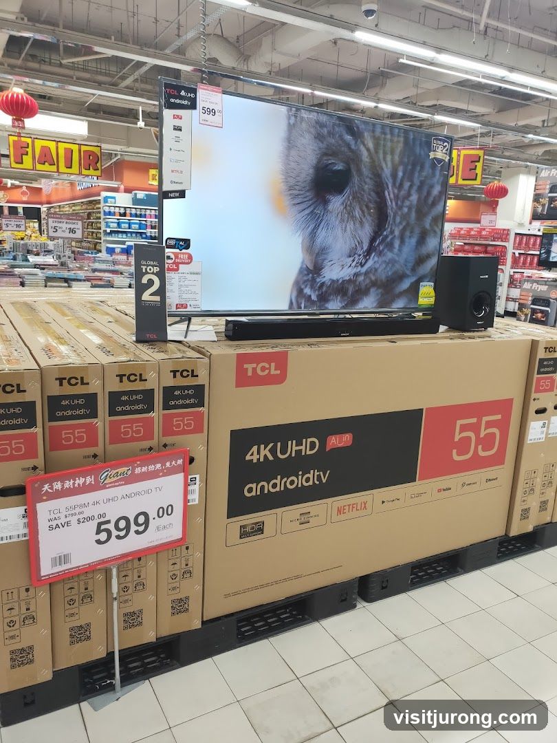 TCL 55-inch 4K UHD Android TV Display