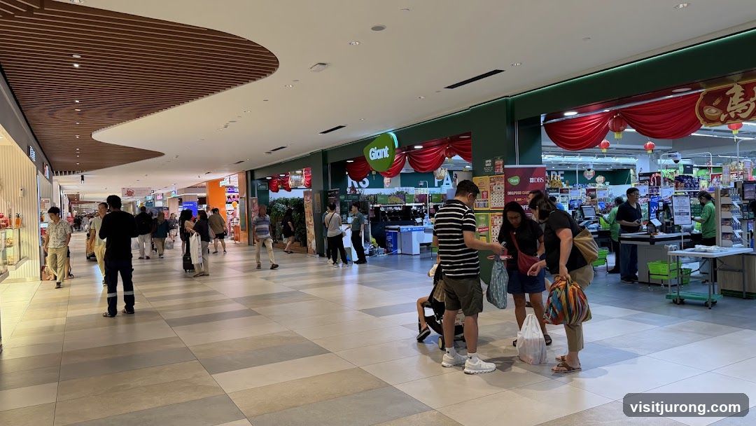 Supermarket Interior with Shoppers