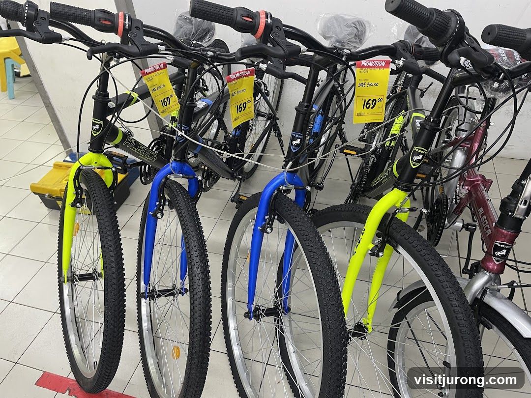 Bicycles on display