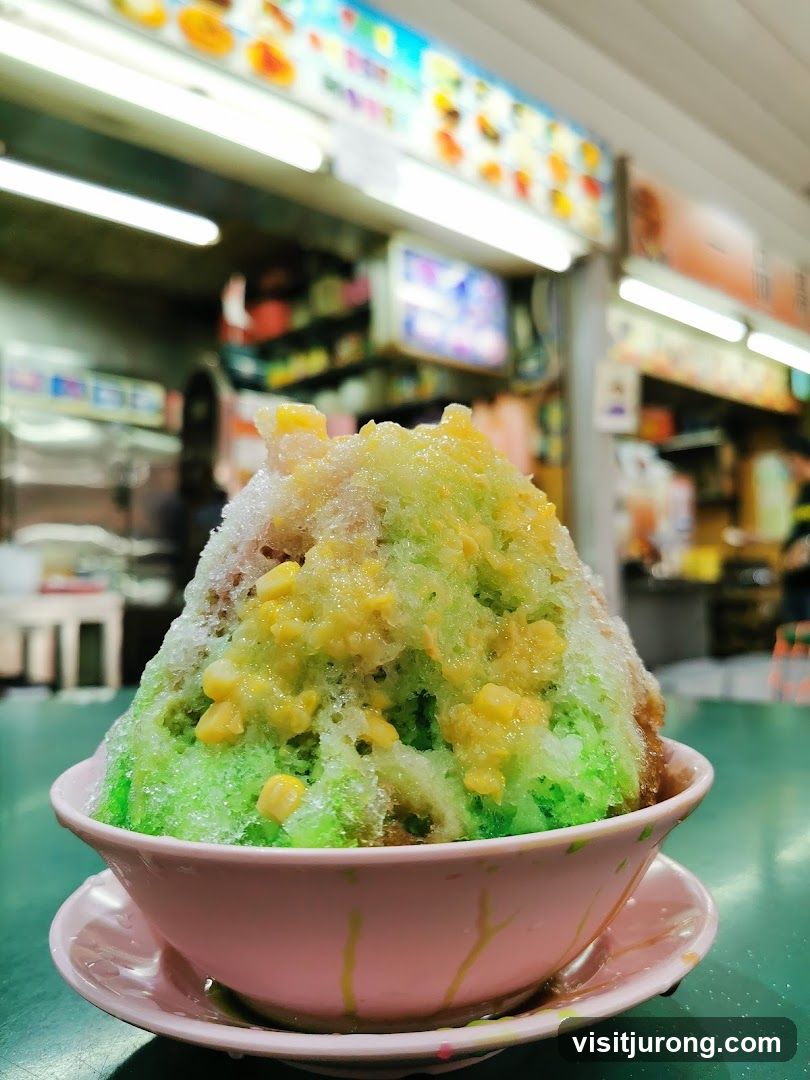 Shaved Ice Dessert with Corn