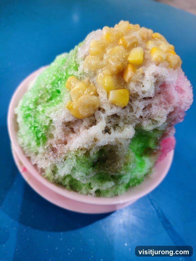 Shaved Ice Dessert with Corn