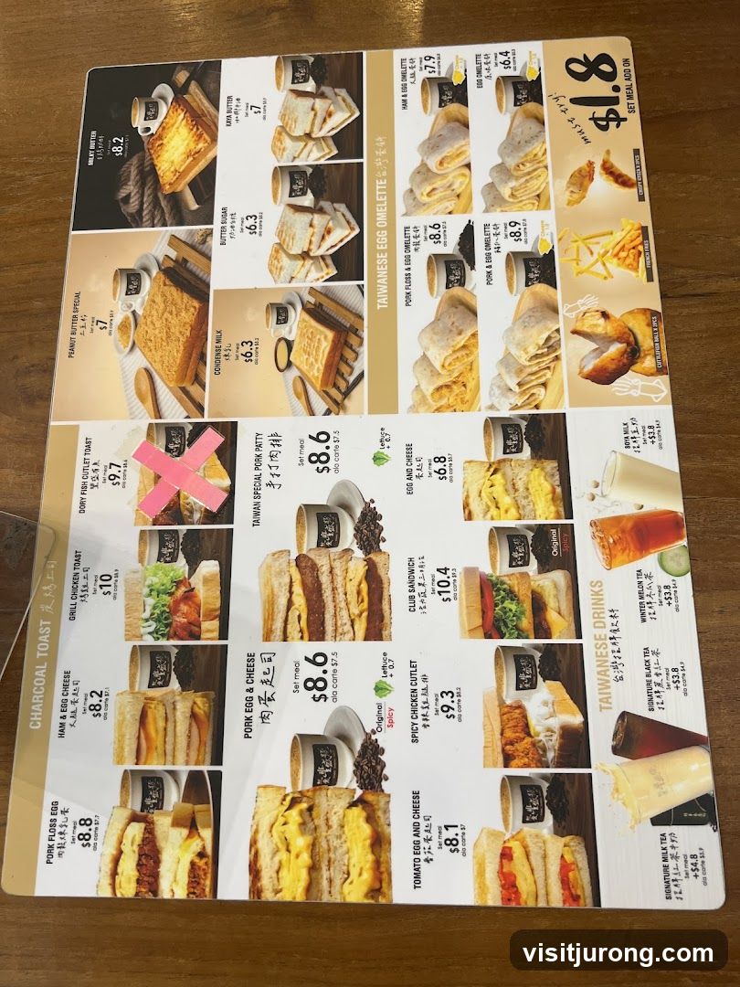 Taiwanese Breakfast Menu