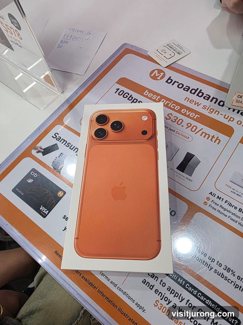 Orange iPhone Box and Promotional Material