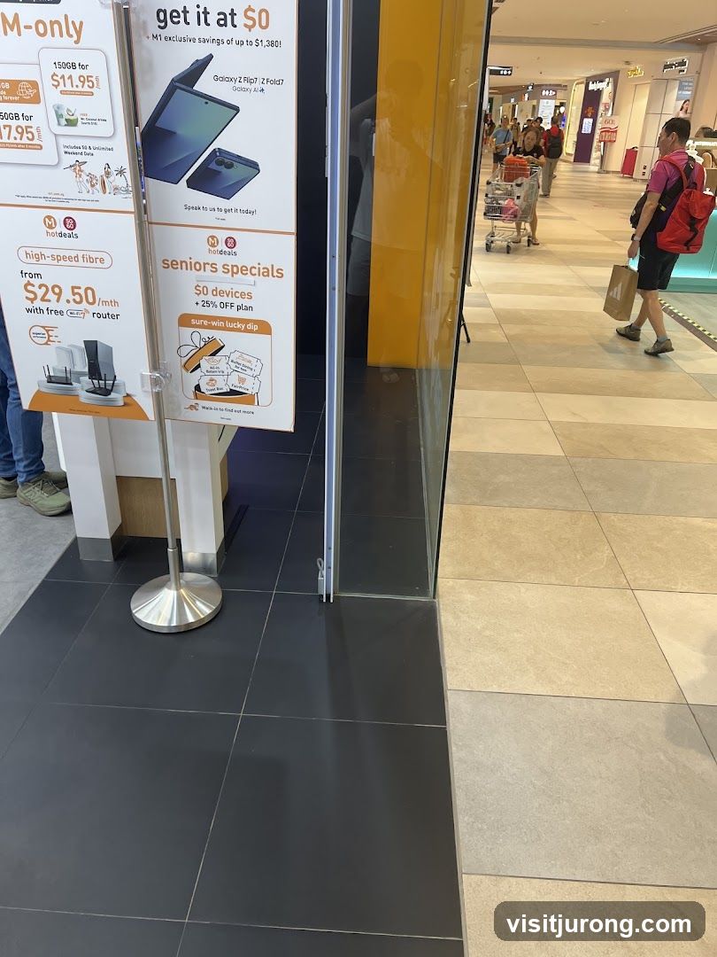 Promotional displays for mobile plans and fibre internet