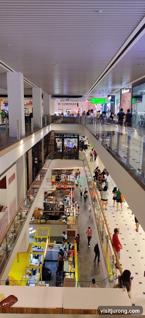 Interior of a multi-level shopping mall