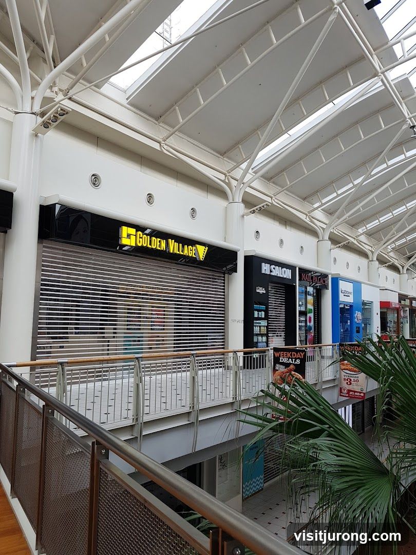 Shopping Mall Interior with Storefronts