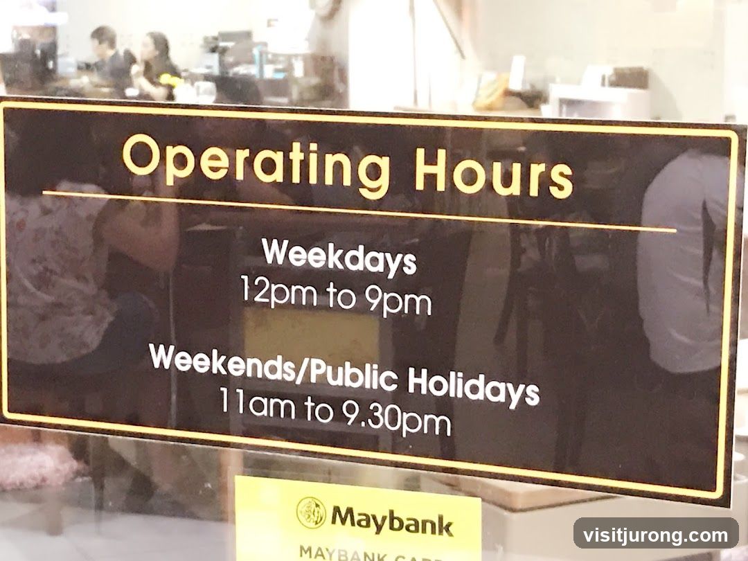 Operating Hours Sign