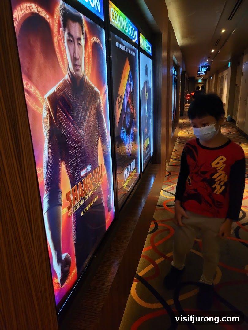 Movie Posters in Cinema Hallway
