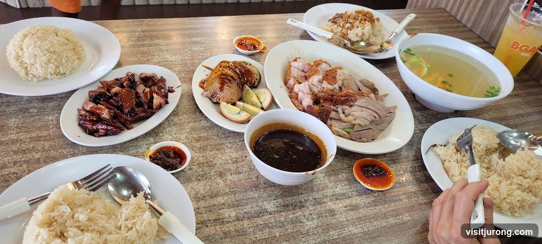 Assortment of Roasted Meats and Rice