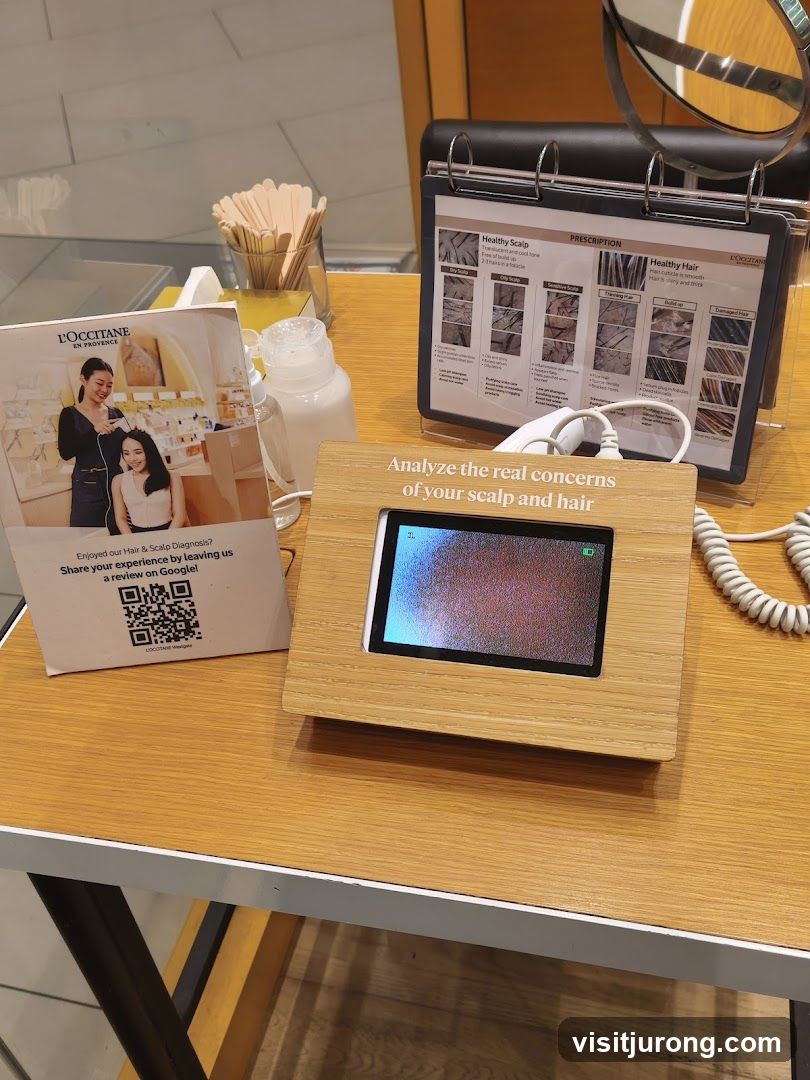 L'Occitane Hair and Scalp Diagnosis Station