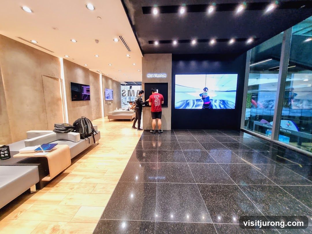 Registration area in a modern store