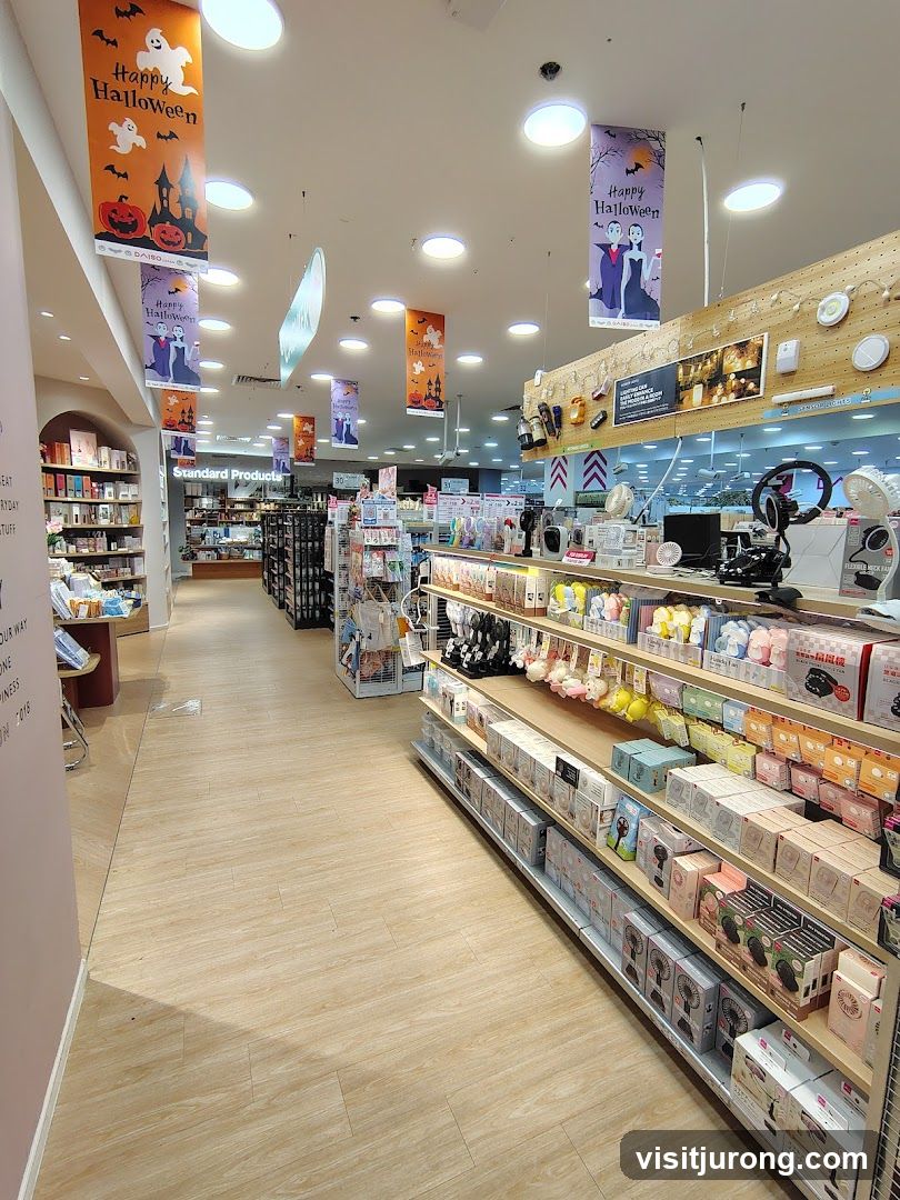 Store Interior with Halloween Decorations