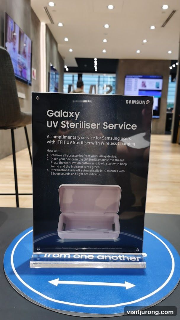 Samsung Galaxy UV Steriliser Service Sign