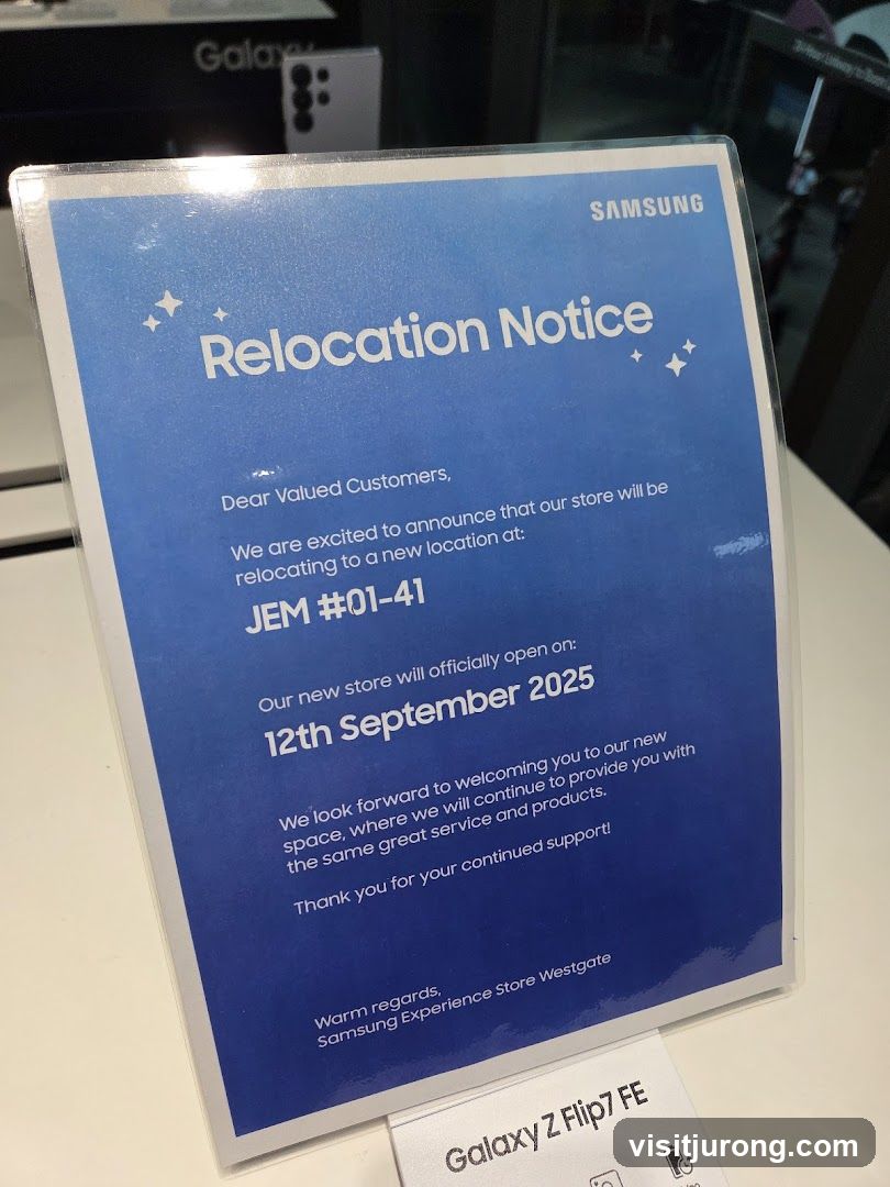 Samsung Relocation Notice