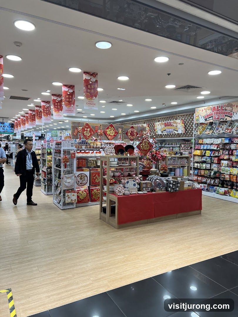 Store Interior with Chinese New Year Decorations