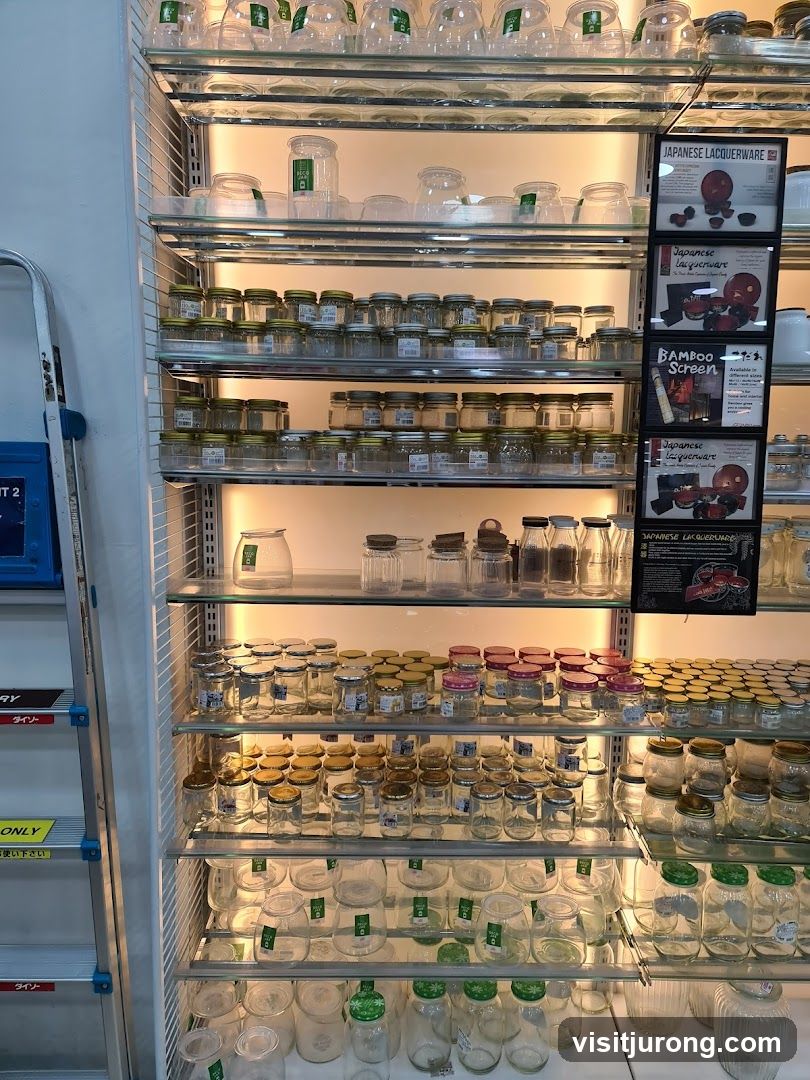 Glass Jars and Lacquerware Display