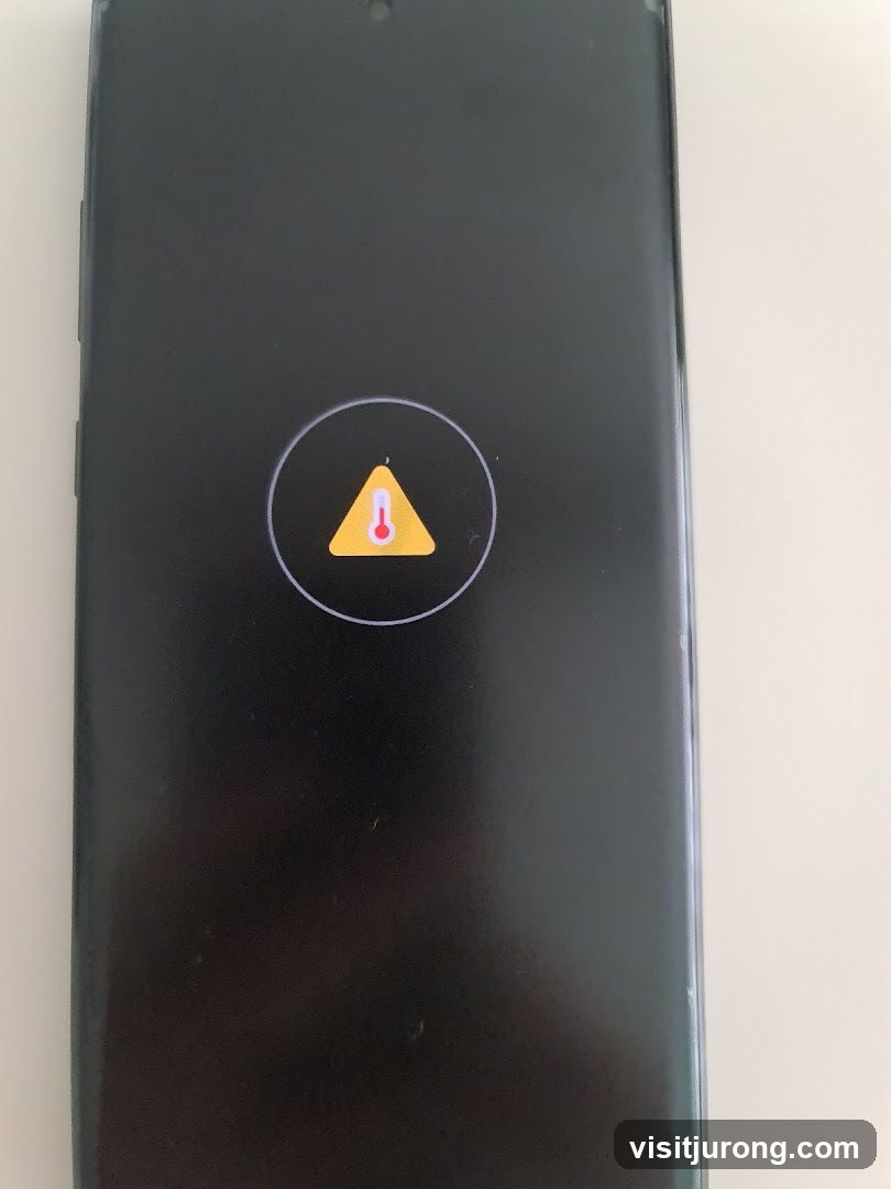 Phone overheating warning