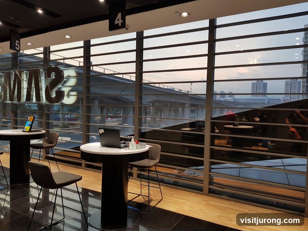 Modern interior with city view
