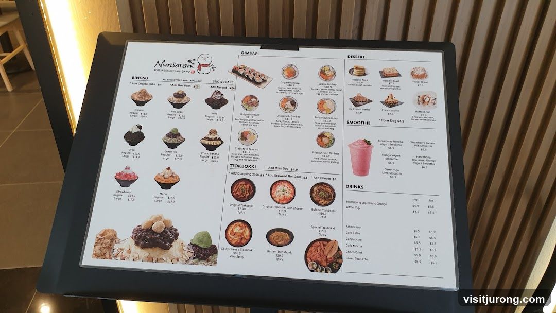 Nunsaran Korean Dessert Cafe Menu