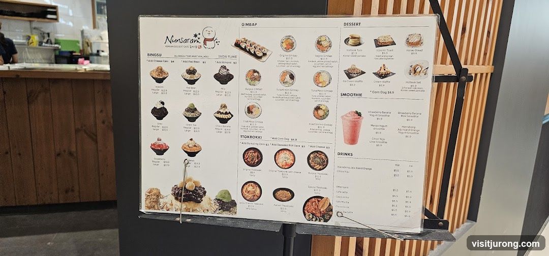 Nunsaram Korean Dessert Cafe Menu