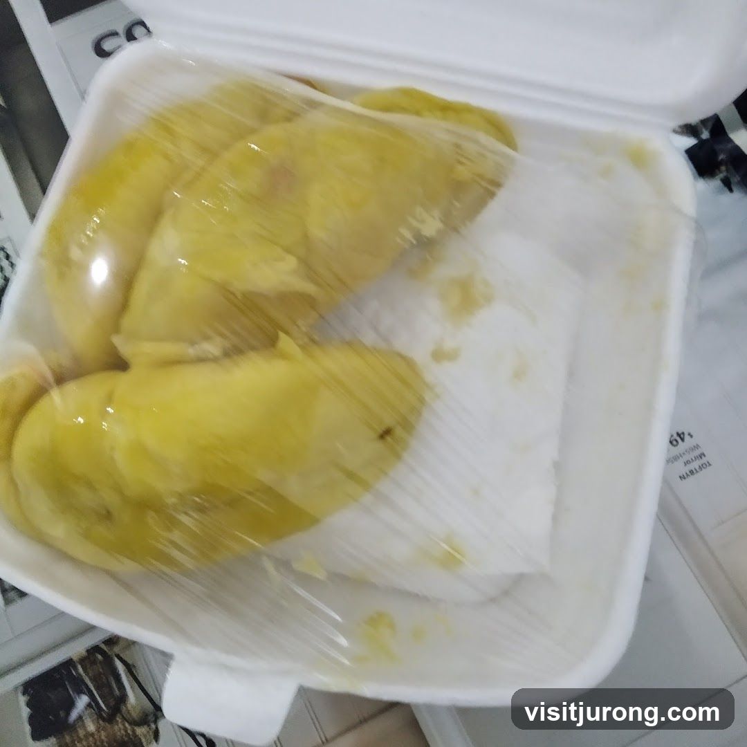 Durian Fruit in Takeout Container