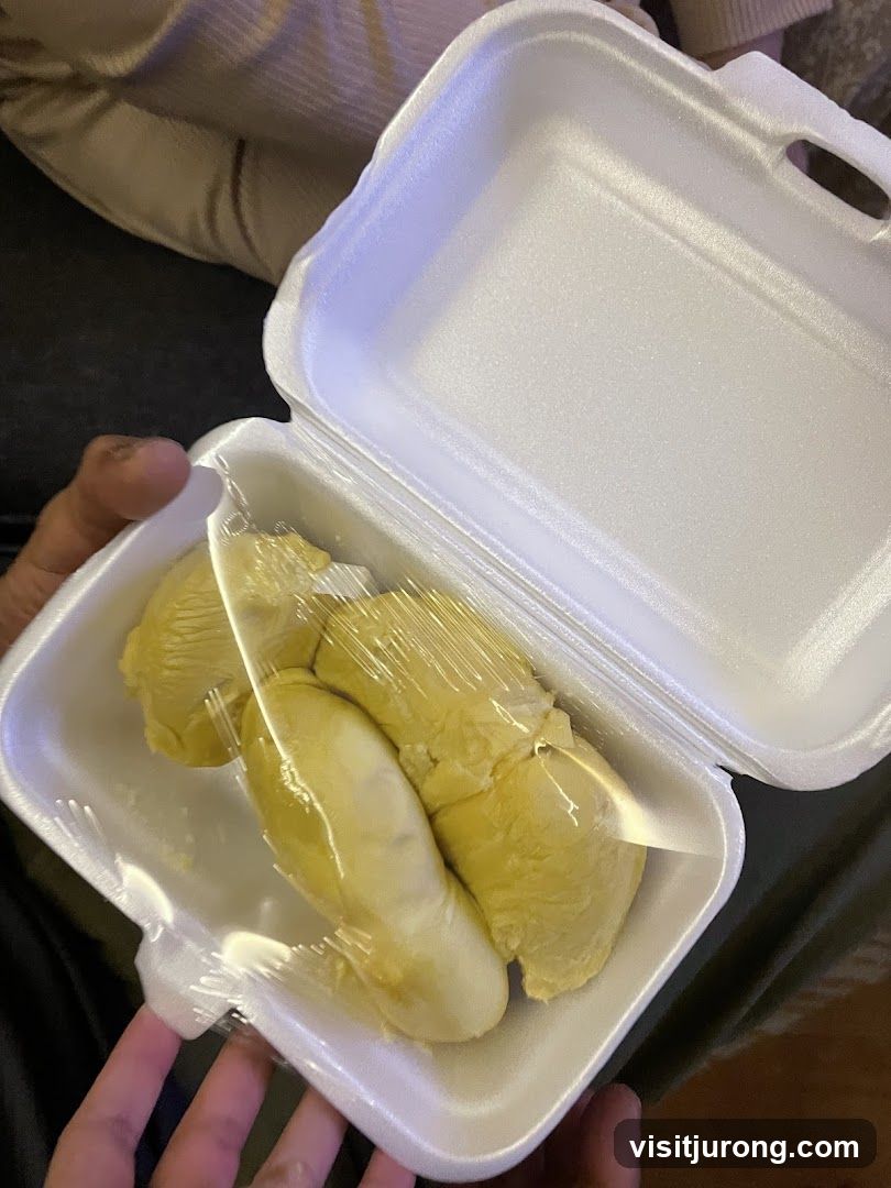 Durian Fruit in Takeout Container