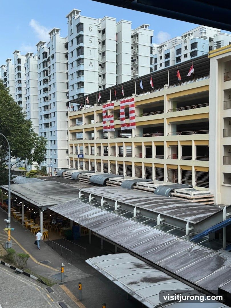 HDB Estate with Hawker Centre