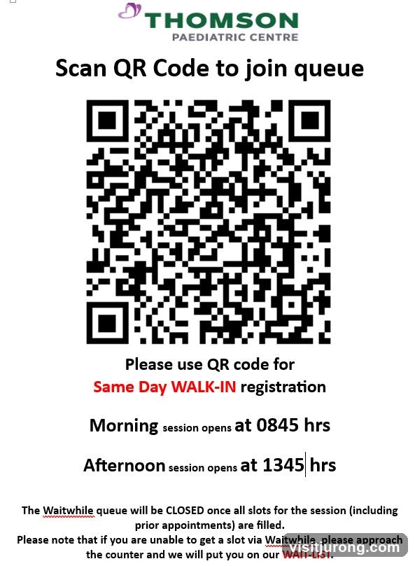 Thomson Paediatric Centre QR Code