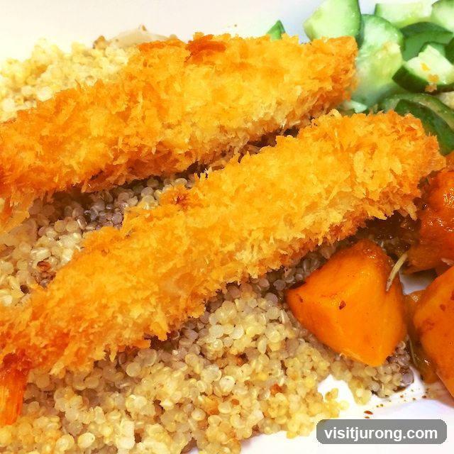 Fried Shrimp and Quinoa Bowl