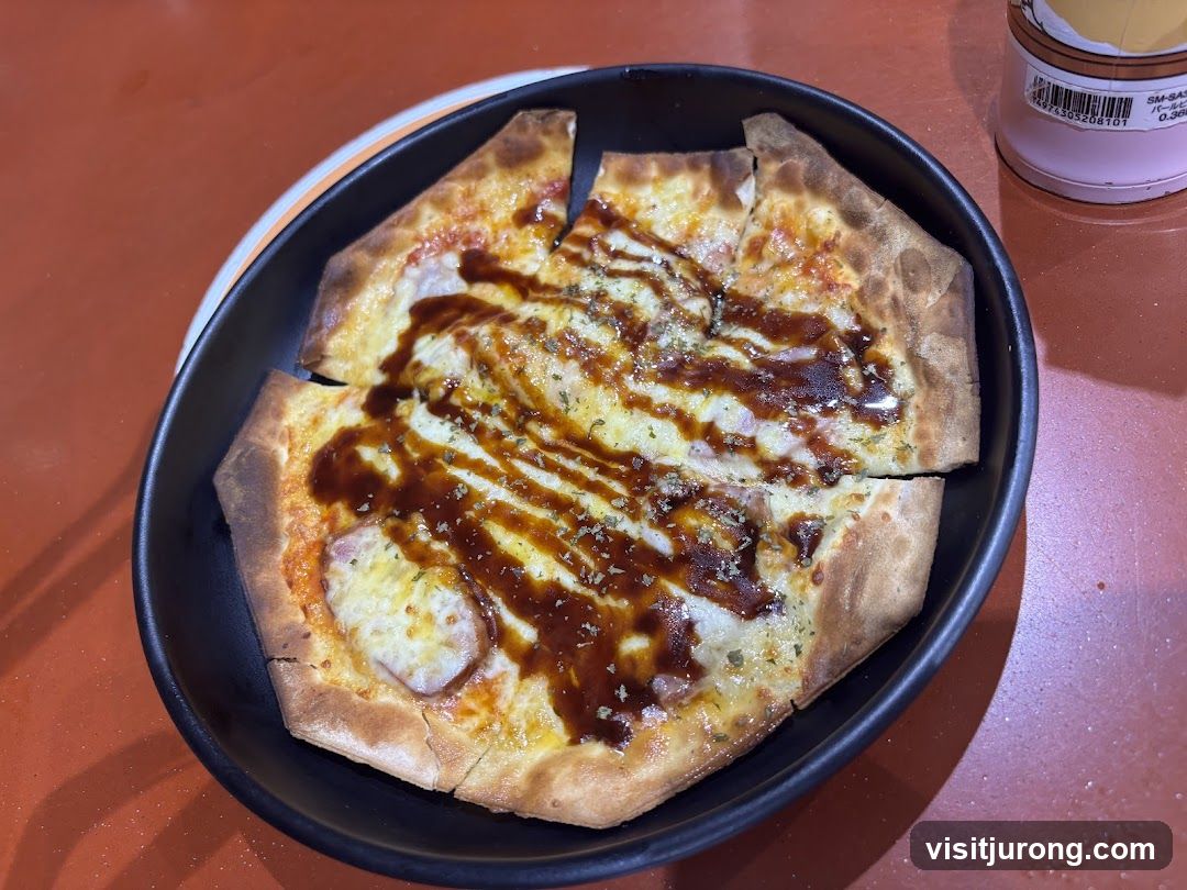 Pizza with Sauce Drizzle