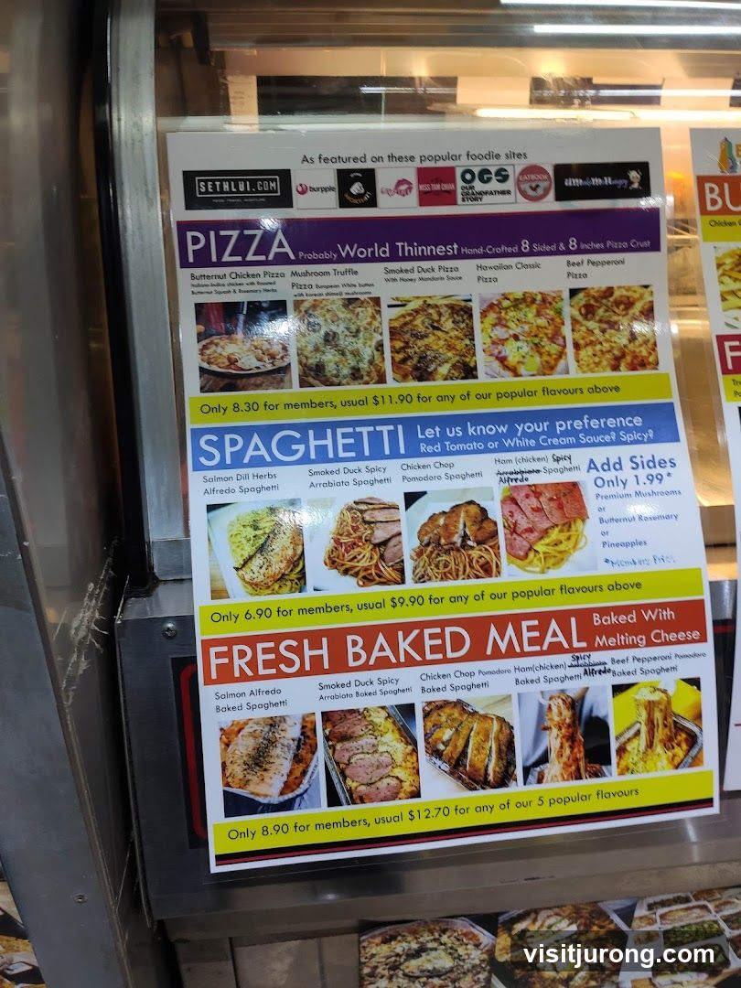 Pizza, Spaghetti, and Fresh Baked Meals Menu