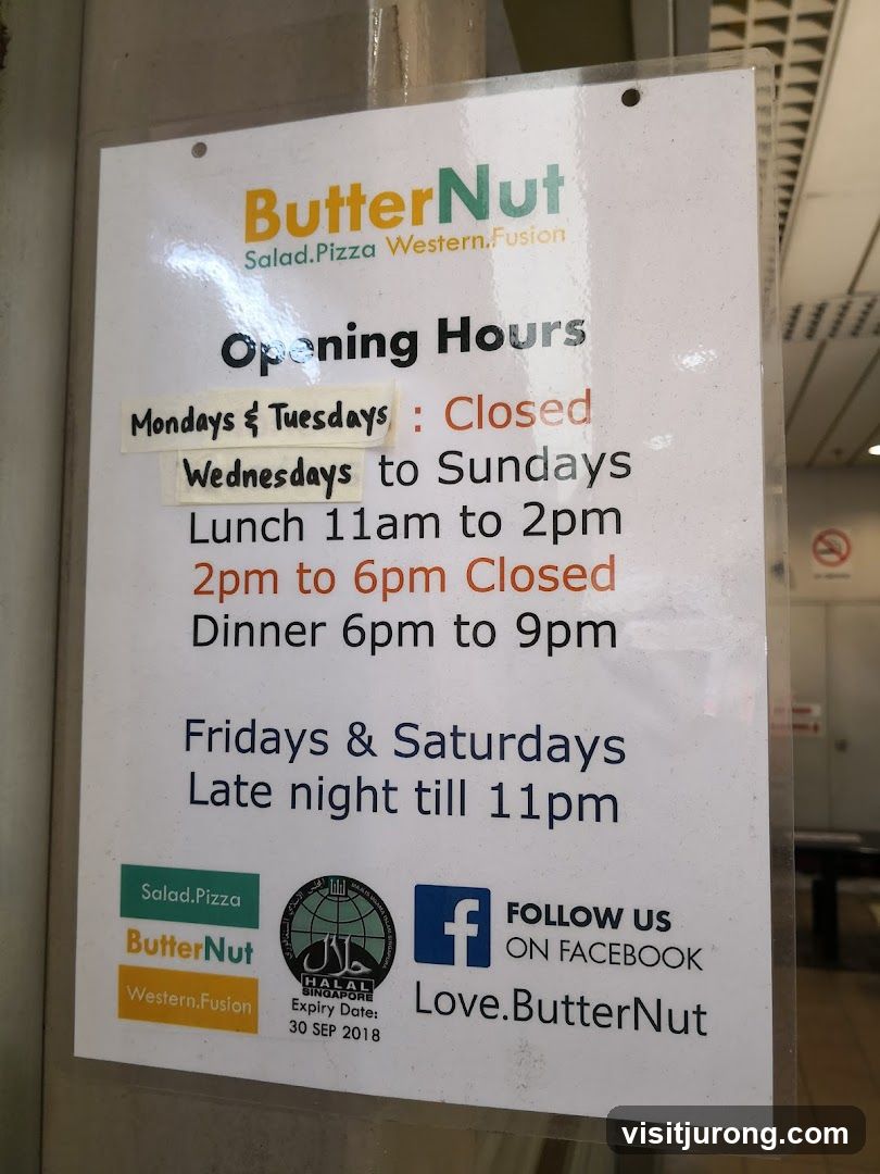 ButterNut Opening Hours