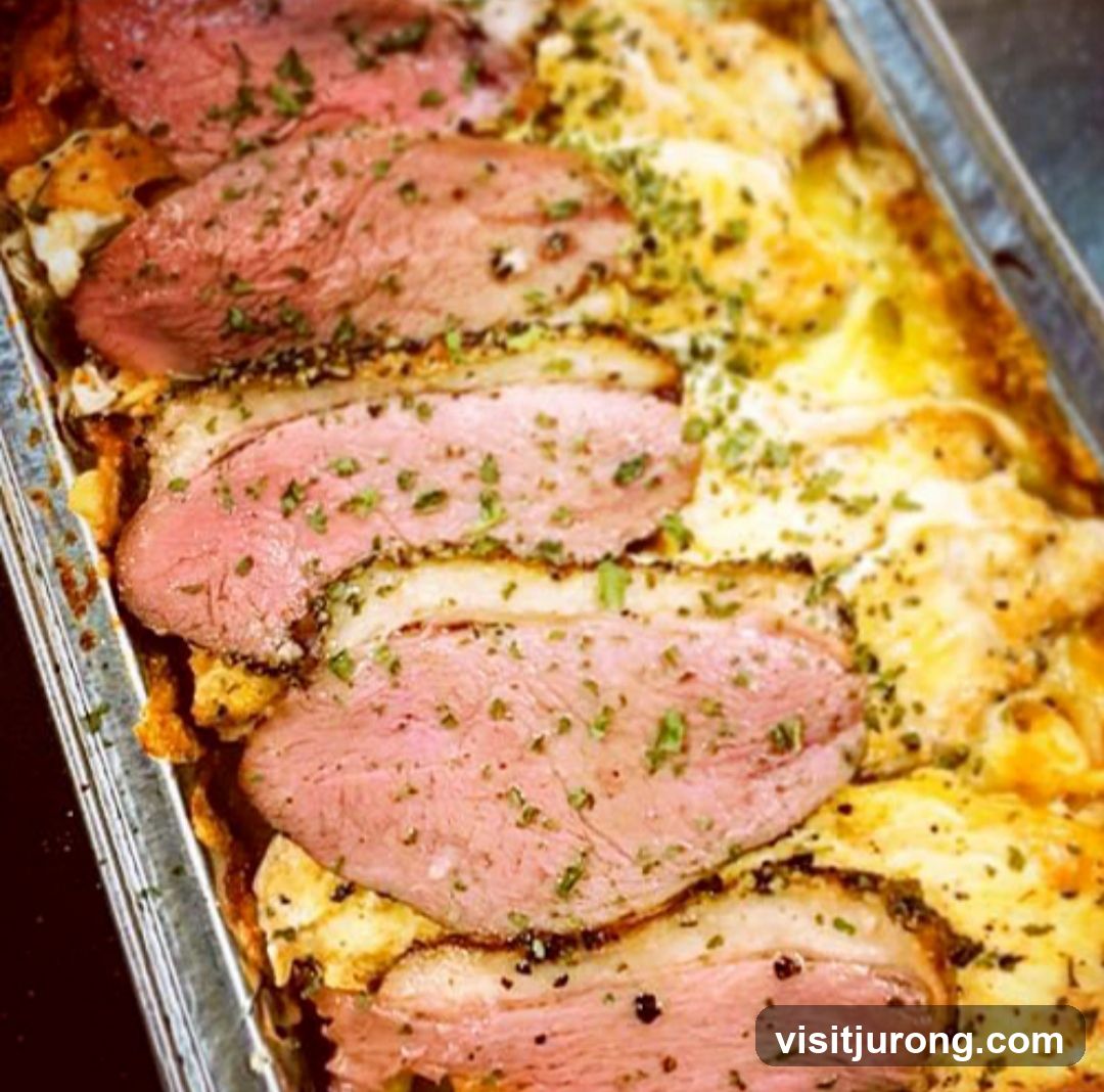 Sliced Duck Breast with Cheese and Herbs