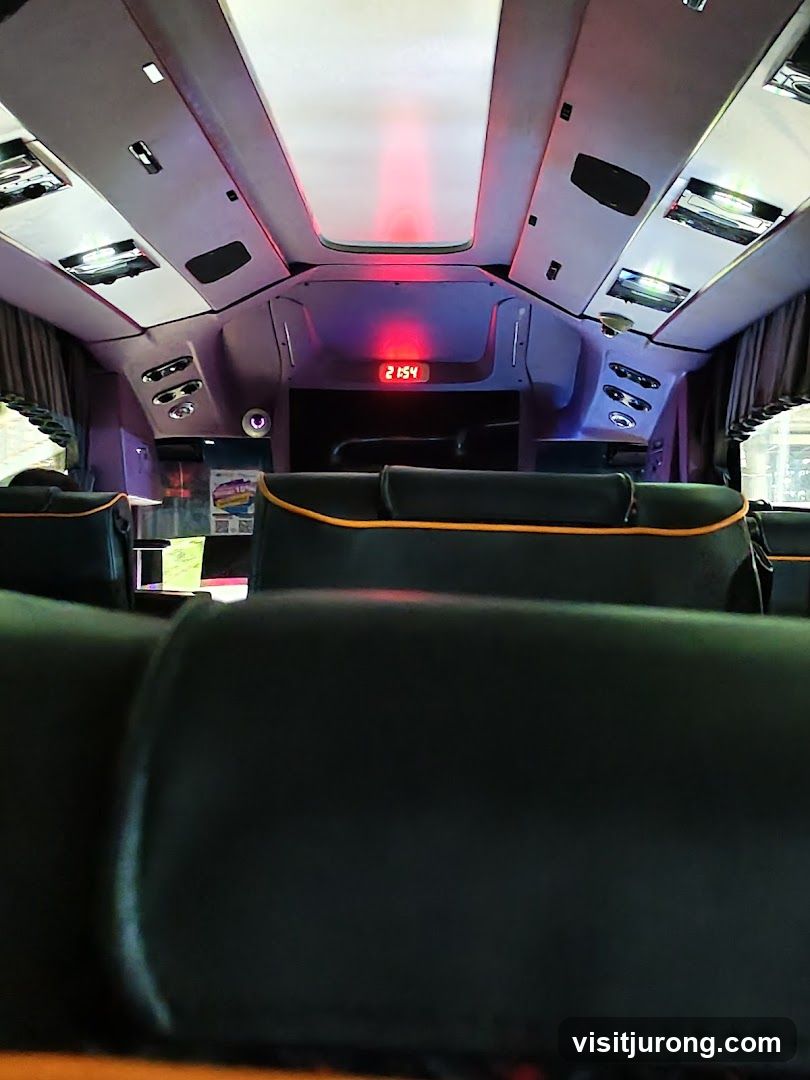 Interior of a bus